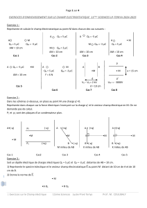 EXERCICES  CHAMP ELECTRIQUE