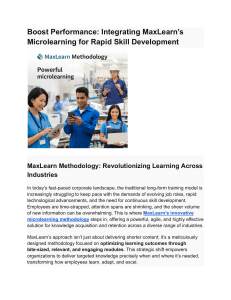 MaxLearn Microlearning: Boost Performance & Skill Development