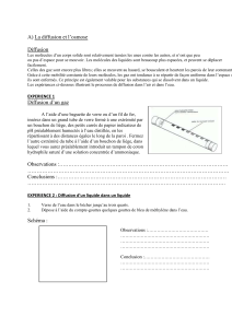 Diffusion et osmose : Exercices de laboratoire