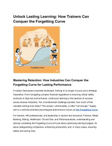 Conquering the Forgetting Curve: Training Retention Strategies