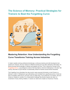The Science of Memory  Practical Strategies for Trainers to Beat the Forgetting Curve