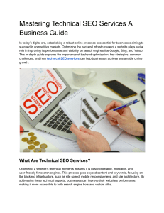 Technical SEO Services: A Business Guide