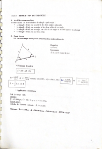 Résolution de Triangle : Leçon et Exercices