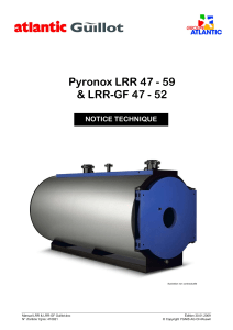 Manuel Technique Chaudière Pyronox LRR & LRR-GF