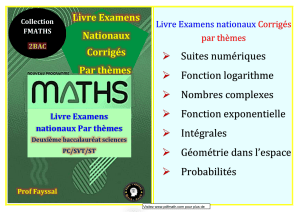Examens Corrigés Maths 2ème Bac PC/SVT/ST