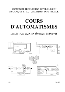 Cours d'automatismes : Servomécanismes et systèmes de commande