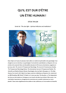 QU'IL EST DUR D'ÊTRE UN ÊTRE HUMAIN ! - STEVE TAYLOR