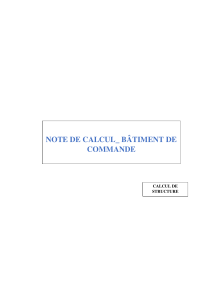 Note de Calcul Bâtiment de Commande : Structure