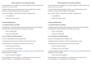 leçon temps composés verbes pronominaux passé composé
