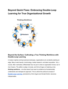 Beyond Quick Fixes  Embracing Double-Loop Learning for True Organizational Growth