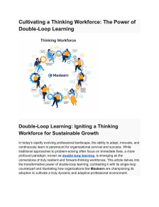 Double-Loop Learning: Cultivating a Thinking Workforce