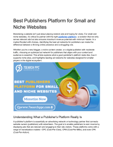 Best Publishers Platform for Small and Niche Websites