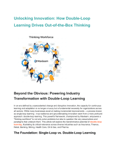 Double-Loop Learning: Driving Innovation in Business