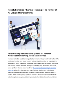 AI-Driven Microlearning: Revolutionizing Workforce Development
