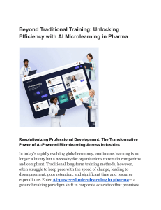 AI Microlearning: Revolutionizing Pharma & Industry Training