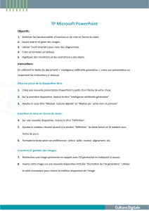 TP PowerPoint: Intelligence Artificielle Générative