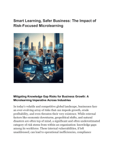 Smart Learning, Safer Business  The Impact of Risk-Focused Microlearning