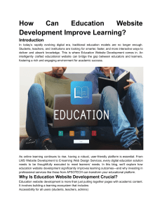 How Can Education Website Development Improve Learning