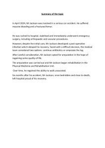 Medical Case Summary: Car Accident & Amputation Recovery