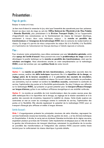 Présentation de stage : Réseau électrique et HVDC