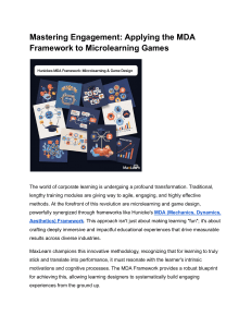 MDA Framework: Microlearning Games for Corporate Training