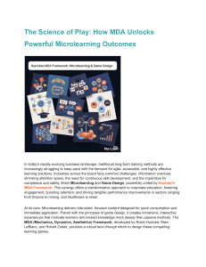 MDA Framework: Microlearning for Corporate Training