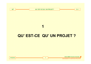 Qu'est-ce qu'un projet ? Gestion de projet et méthode CPS