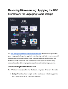 Microlearning Game Design: Applying the DDE Framework