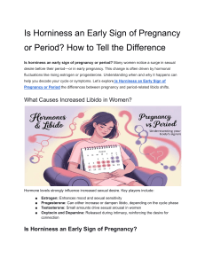 Is Horniness an Early Sign of Pregnancy or Period