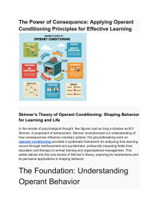 Operant Conditioning: Skinner's Theory & Applications