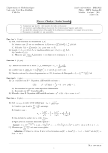 Examen de Análisis 2 - Université S.M. Ben Abdellah