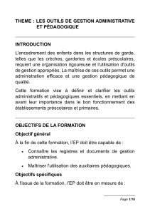 Outils de gestion administrative et p&eacute;dagogique