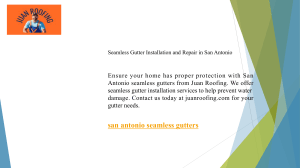 Seamless Gutter Installation and Repair in San Antonio