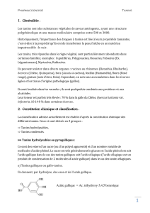 Pharmacognosie : Tanins - Cours complet