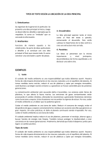Tipos de Texto: Ubicación Idea Principal | Guía Educativa