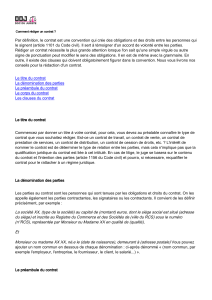 Comment rédiger un contrat  