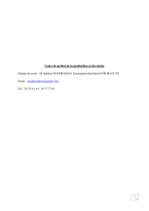 Cours de gestion de la production U OHG