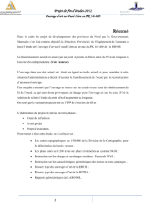 Ouvrage d'art sur Oued Lben : Projet de fin d'études