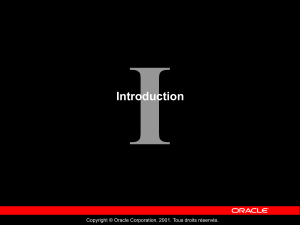 Présentation Oracle9i : Bases de données relationnelles