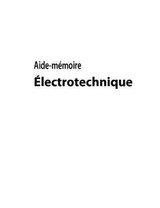 Aide-mémoire Electrotechnique