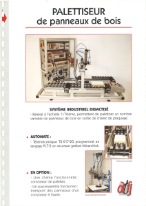 Palettiseur de panneaux de bois : Système industriel didactisé