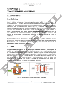 CHAPITRE 5 - TRANSFORMATEUR MONOPHASE 2024-06-11