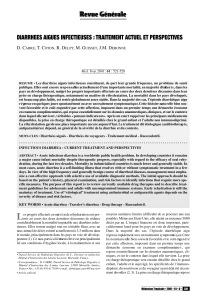 521-528 Diarrhees aigues infectieuses traitement actuel et perspectives (Carré