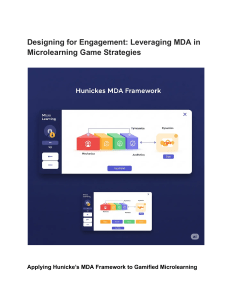 Designing for Engagement  Leveraging MDA in Microlearning Game Strategies