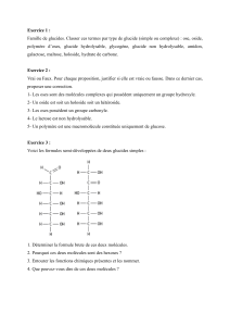 Exercices de Biochimie : Les Glucides