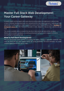 Full Stack Web Development Course | 100% Placement Guarantee