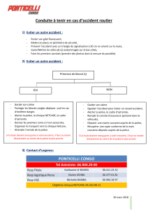 Conduite à tenir en cas d'accident routier