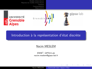 Introduction &agrave; la repr&eacute;sentation d'&eacute;tat discr&egrave;te