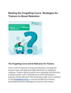 Beating the Forgetting Curve: Training Retention Strategies