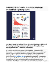 Boosting Brainpower  Trainer Strategies to Defeat the Forgetting Curve
